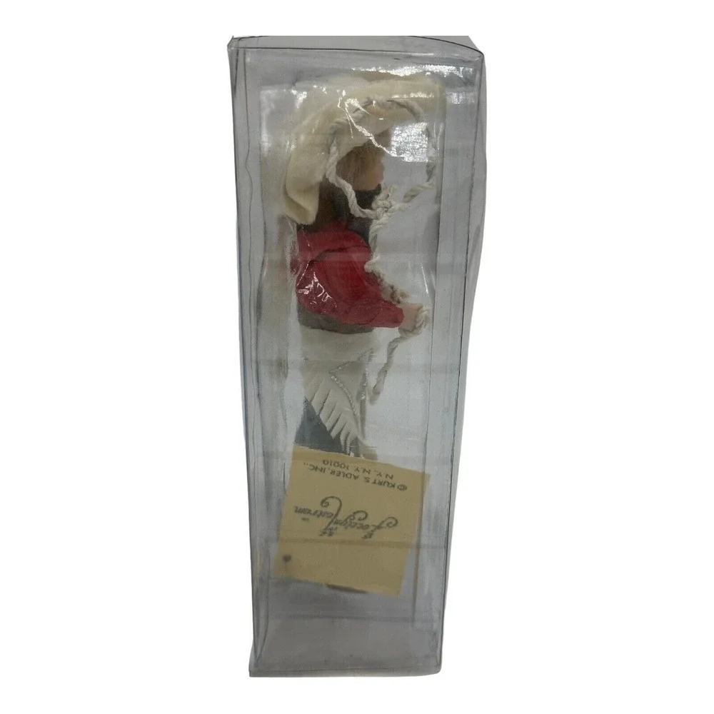 Vtg Kurt S Adler Cowboy Ornament Crepe Paper Porcelain Jocelyn Mostrom Christmas